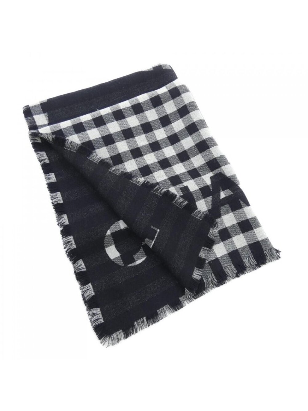 Chanel Stole Scarf Black